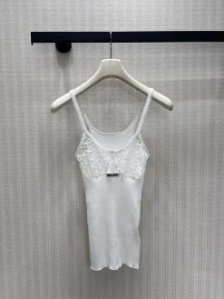 MIU MIU Clothing Lace Knit (White) 36-40 C05202607051776