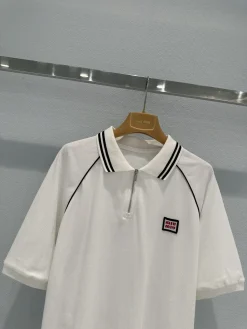 Alternative view of MIU MIU Shirts & Polos Cotton (White-Black) S-L A80202607050557