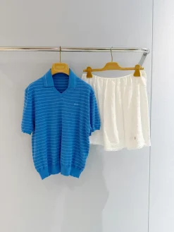 Alternative view of MIU MIU Shirts & Polos Pique Cotton (Blue) S-L C10202607051822