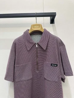 Alternative view of MIU MIU Shirts & Polos Silk (Purple) S-L B55202607051231