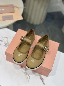 MIU MIU Sneakers & Trainers Canvas Rubber (Brown-White-Black) EU35-40 B10202607050853