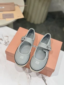 MIU MIU Sneakers & Trainers Canvas Rubber (Light Blue-Black-White) EU35-40 B10202607050854