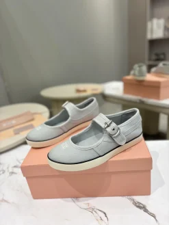 Alternative view of MIU MIU Sneakers & Trainers Canvas Rubber (Light Blue-Black-White) EU35-40 B10202607050854