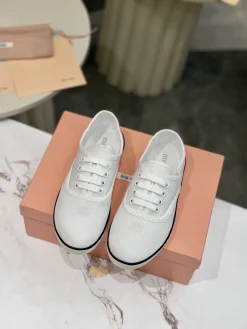MIU MIU Sneakers & Trainers Canvas Rubber (White-Black) EU35-40 B10202607050860