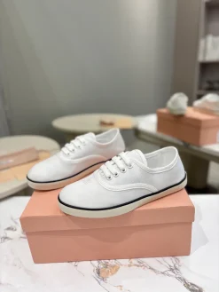 Alternative view of MIU MIU Sneakers & Trainers Canvas Rubber (White-Black) EU35-40 B10202607050860