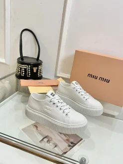 Alternative view of MIU MIU Sneakers & Trainers Canvas (White) EU35-41 B10202607050859