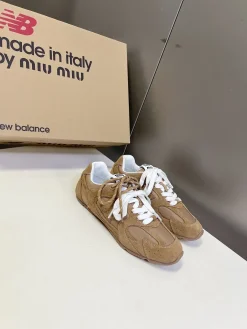 Alternative view of MIU MIU Sneakers & Trainers Suede Leather (Brown-White) EU35-40 39-45 C00202607050553