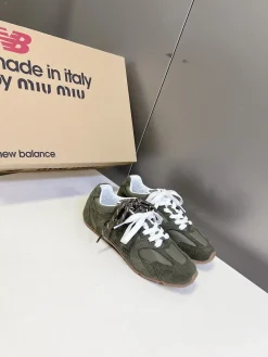 Alternative view of MIU MIU Sneakers & Trainers Suede Mesh (Green-White) EU35-45 C00202607050551