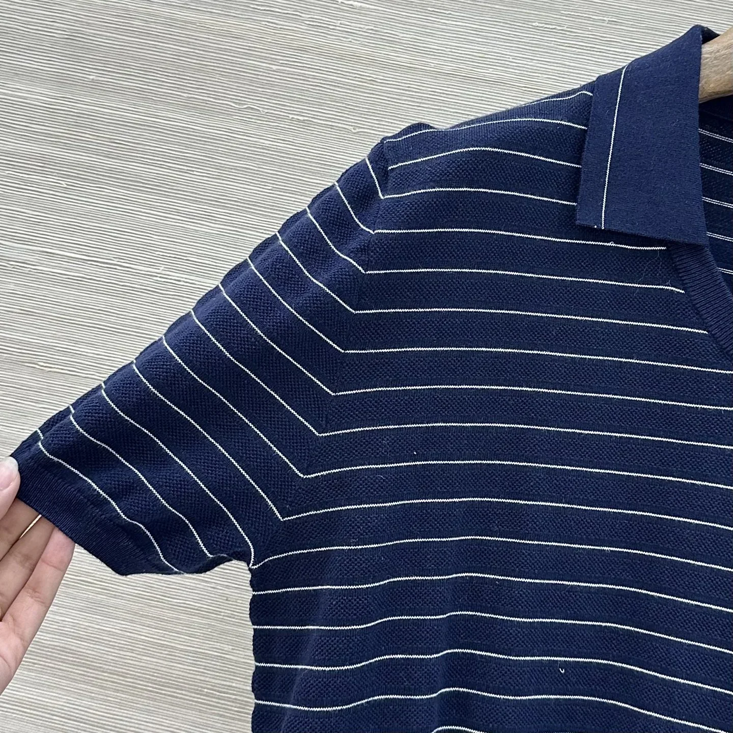 MIU MIU T-shirts & Vests Cotton (Navy Blue-White) S B35202607051030 - Image 3