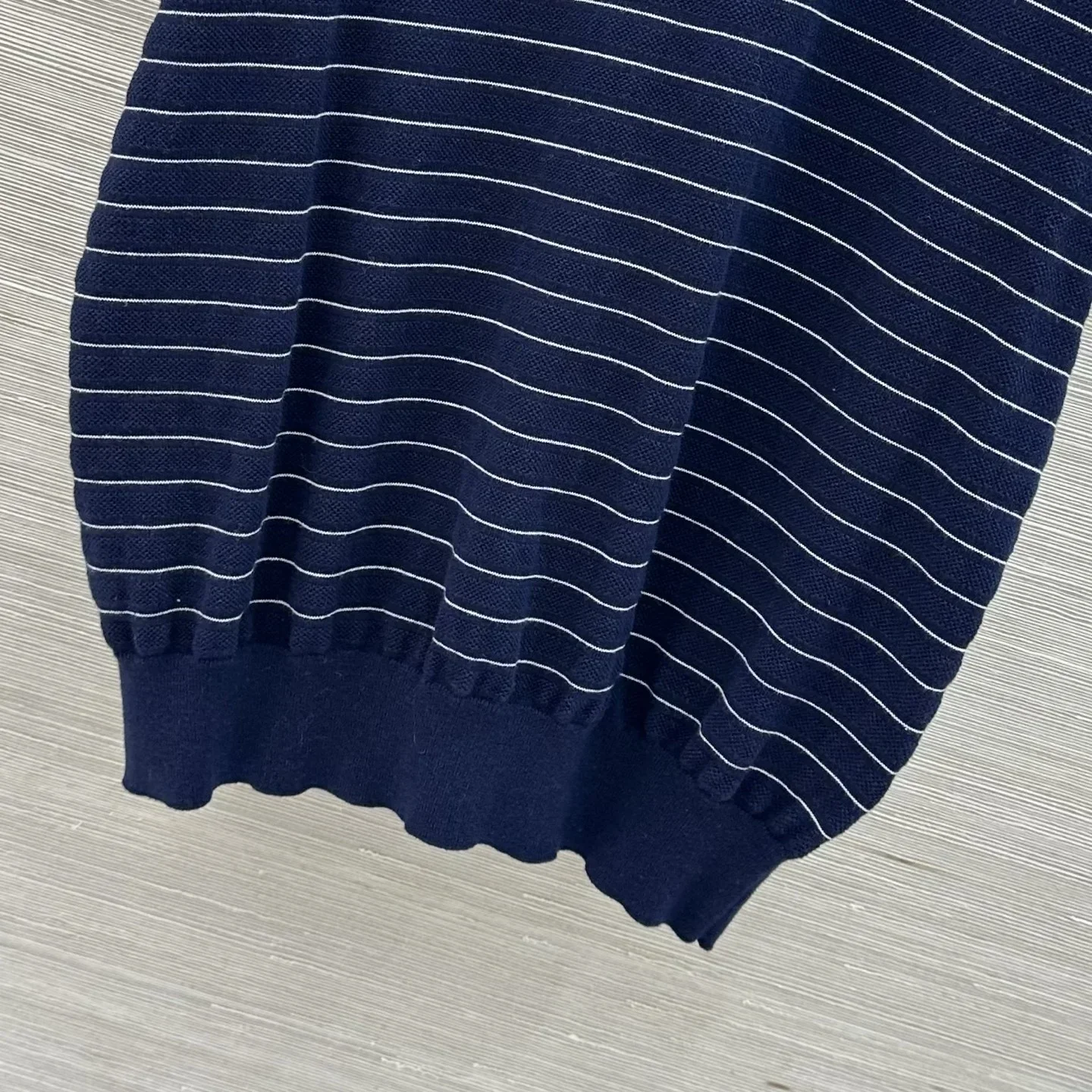 MIU MIU T-shirts & Vests Cotton (Navy Blue-White) S B35202607051030 - Image 6