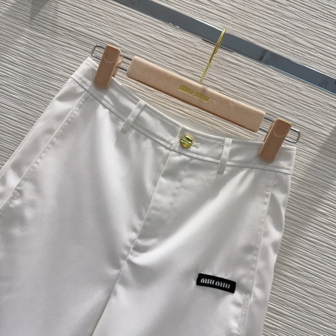 MIU MIU Trousers & Shorts Cotton (White-Black-Blue) S-XL B25202607050935 - Image 2