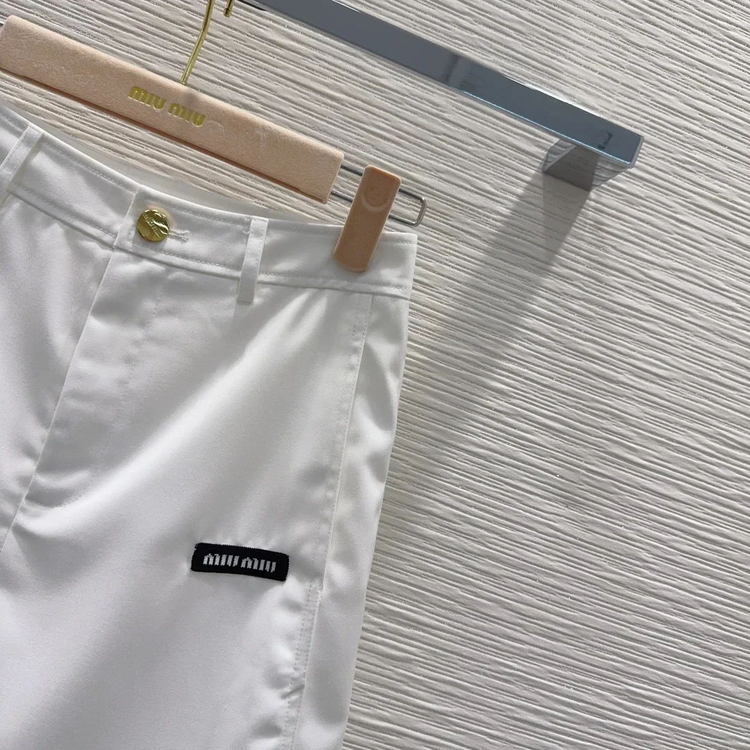 MIU MIU Trousers & Shorts Cotton (White-Black-Blue) S-XL B25202607050935 - Image 4