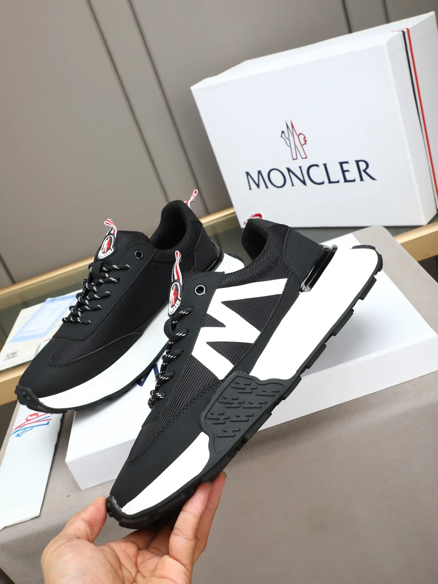 MONCLER Shoes Mesh Rubber (Black-White) EU38-44 B20202607050921 - Image 2