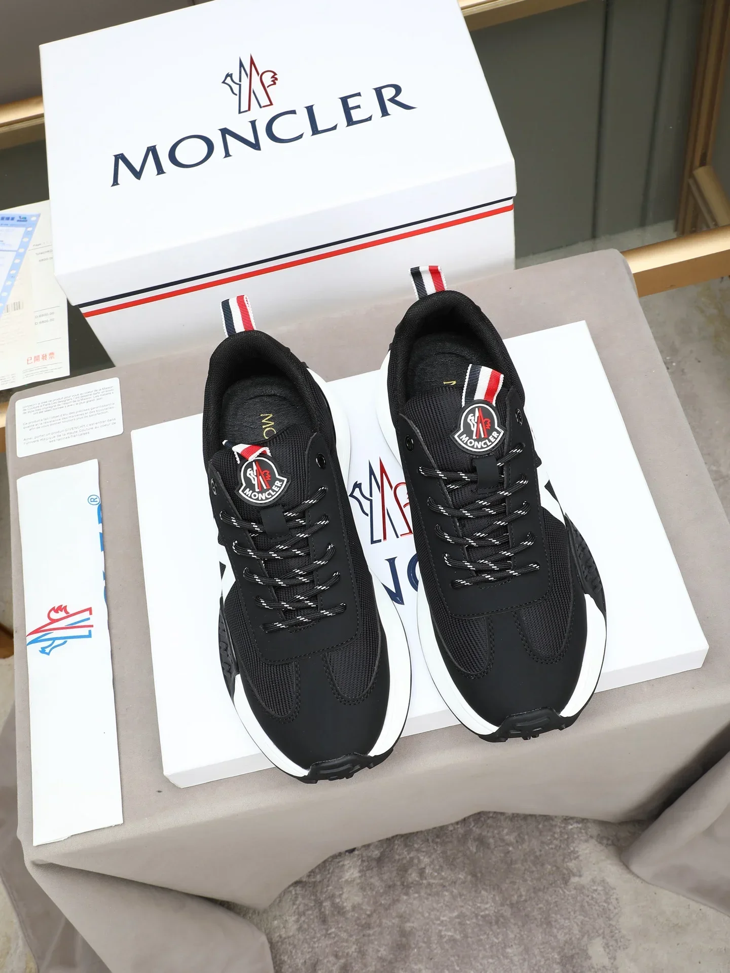 MONCLER Shoes Mesh Rubber (Black-White) EU38-44 B20202607050921 - Image 9
