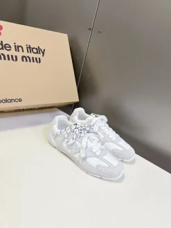 Alternative view of NEW BALANCE Sneakers & Trainers Suede Nylon (White-Grey) EU35-45 C00202607050552