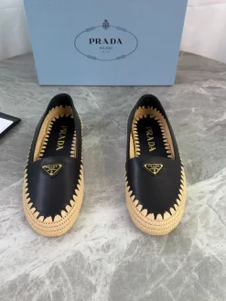 Alternative view of PRADA Boat Shoes & Espadrilles Lambskin Raffia (Black-Beige) EU35-41 C30202607051618
