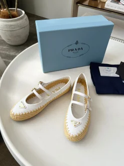 Alternative view of PRADA Boat Shoes & Espadrilles Raffia Leather (White-Beige) EU35-41 C20202607051560