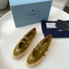 PRADA Boat Shoes & Espadrilles Raffia Suede (Green-Beige) EU35-41 C20202607051563
