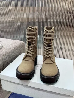 PRADA Boots & Booties Canvas Rubber (Khaki) EU35-41 C10202607051547
