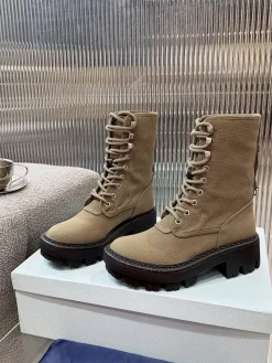 Alternative view of PRADA Boots & Booties Canvas Rubber (Khaki) EU35-41 C10202607051547