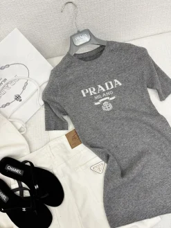 PRADA Clothing Knit Cotton (Gray) S-L B05202607050751
