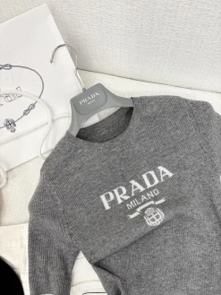 Alternative view of PRADA Clothing Knit Cotton (Gray) S-L B05202607050751