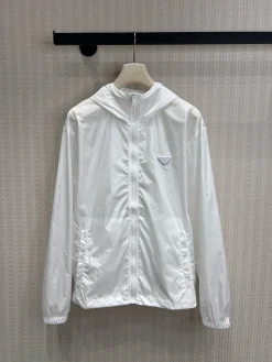 PRADA Coats & Jackets Windproof Fabric (White) S-M-L B05202607050750