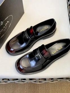 Alternative view of PRADA Formal Shoes Patent Leather (Black-Burgundy) EU39-44 D10202607051749