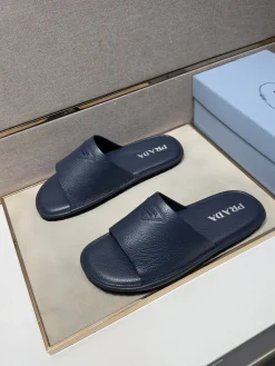 Alternative view of PRADA Slides & Slippers Grained Leather (Blue) EU38-44 A60202607050701