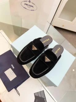 Alternative view of PRADA Slides & Slippers Suede (Black) EU35-41 A80202607050743
