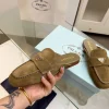 PRADA Slides & Slippers Suede (Brown) EU35-41 A80202607050744