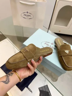 PRADA Slides & Slippers Suede (Brown) EU35-41 A80202607050744