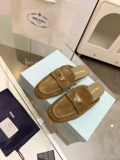 Alternative view of PRADA Slides & Slippers Suede (Brown) EU35-41 A80202607050744