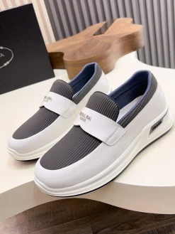 PRADA Sneakers & Trainers Calf Leather (White-Gray-Blue) EU39-44 C30202607050574