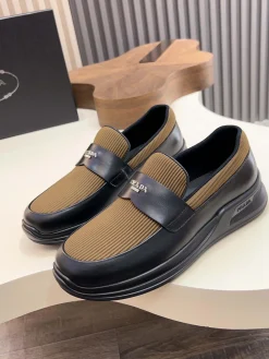 PRADA Sneakers & Trainers Calfskin Leather (Black-Brown) EU39-44 C30202607050575