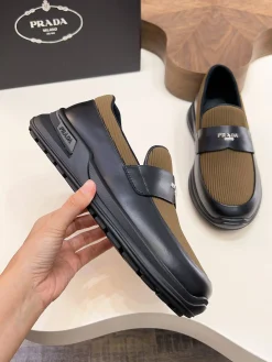 Alternative view of PRADA Sneakers & Trainers Calfskin Leather (Black-Brown) EU39-44 C30202607050575