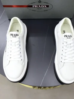 PRADA Sneakers & Trainers Calfskin Leather (White-Black) EU38-44 C00202607051506