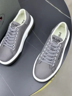 Alternative view of PRADA Sneakers & Trainers Fabric Leather (Gray-White-Black) EU38-44 C00202607051504