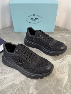 PRADA Sneakers & Trainers Leather-Mesh (Black) B80202607051396