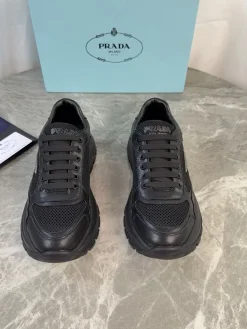 Alternative view of PRADA Sneakers & Trainers Leather-Mesh (Black) B80202607051396
