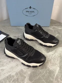 PRADA Sneakers & Trainers Leather-Mesh (Black-White) EU35-41 C00202607051507