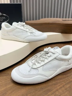PRADA Sneakers & Trainers Mesh-Leather (White) C10202607050566