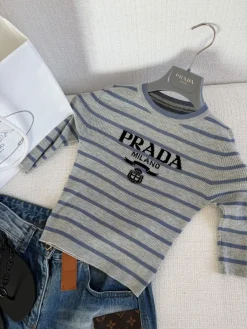 PRADA Sweaters & Knitwear Knit (Gray-Blue-Black) S-L B00202607050711