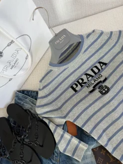 Alternative view of PRADA Sweaters & Knitwear Knit (Gray-Blue-Black) S-L B00202607050711