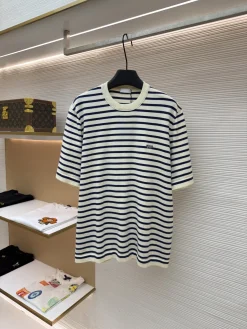 PRADA Sweaters & Knitwear Mercerized Cotton (White-Navy) 46-52 A85202607120142