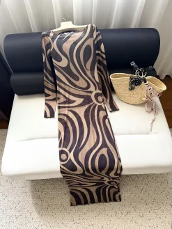 PUCCI Clothing Sheer Fabric (Black-Beige) 36-42 B15202607050830