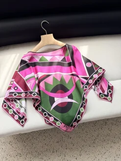 PUCCI Coats & Jackets Silk (Pink-Green-Black-White) One Size C25202607052545