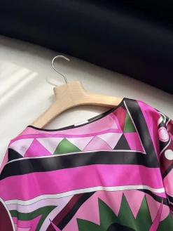 Alternative view of PUCCI Coats & Jackets Silk (Pink-Green-Black-White) One Size C25202607052545