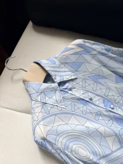 Alternative view of PUCCI Shirts & Polos Cotton (Blue-White) S-L C15202607051872