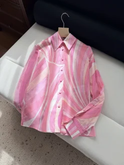 PUCCI Shirts & Polos Cotton (Pink-White) S-XL C15202607051852